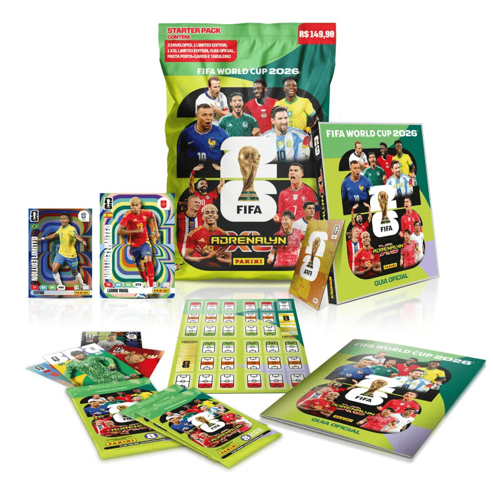 Figurinhas, álbuns e boxes Panini originais Copa 2026 para revendedores no atacado